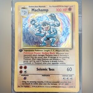 Pokemon Machamp Trading Card - Shiny Holographic First Generation Card
x2 cards